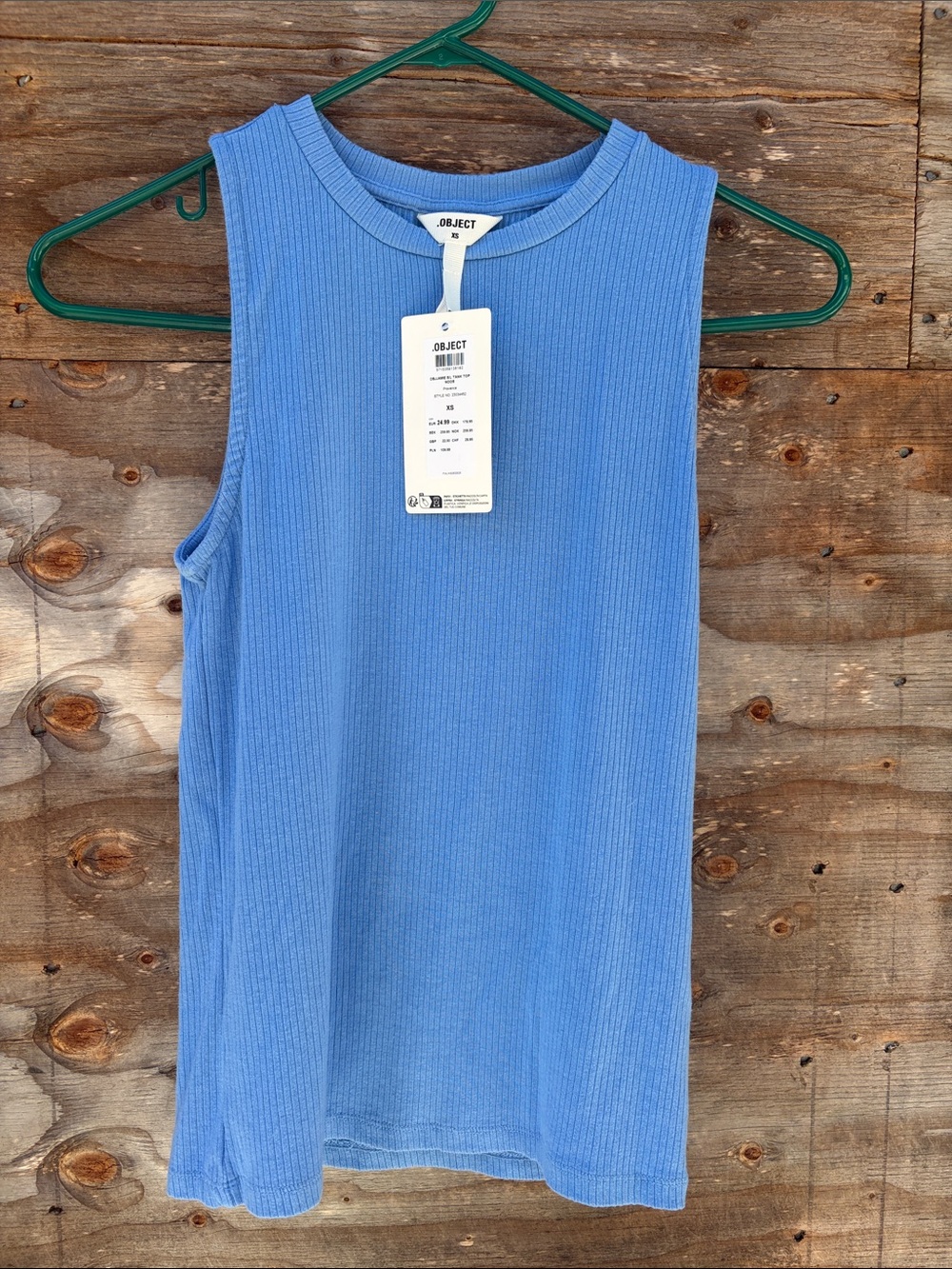 Provence Ribbed Tank Top in Blue - XS